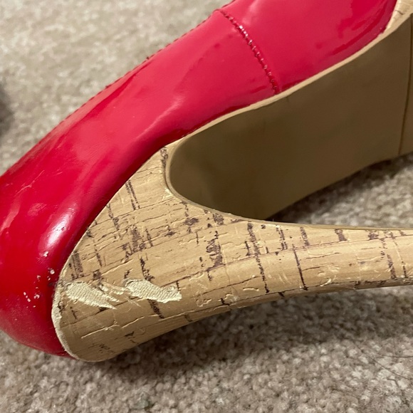 Red peep toe size 8 - Picture 2 of 5